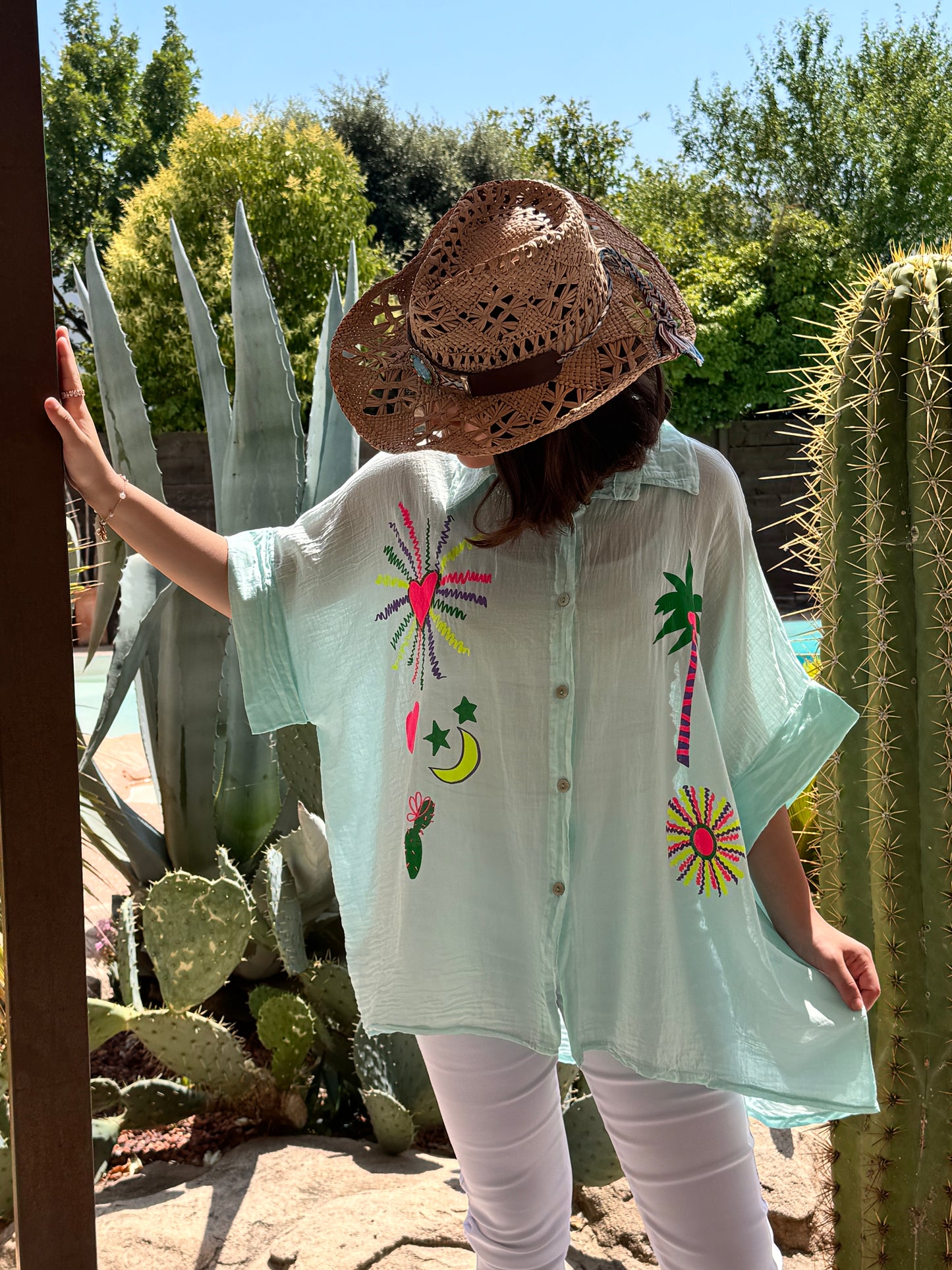 MANON - TUNIQUE OVERSIZE LAGON JUSQU'A LA TAILLE 54