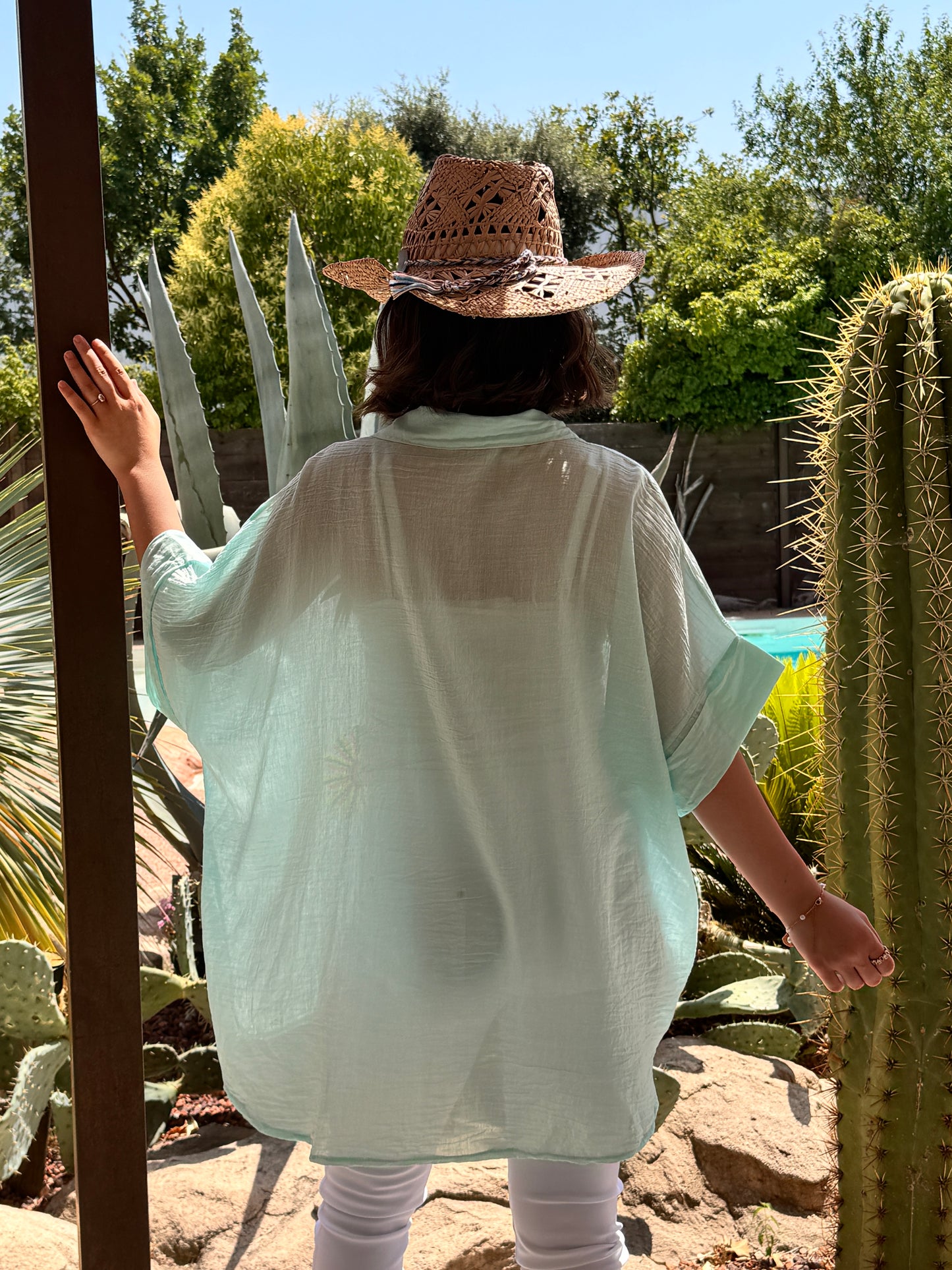MANON - TUNIQUE OVERSIZE LAGON JUSQU'A LA TAILLE 54