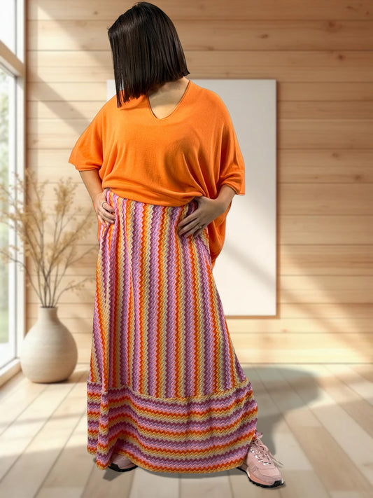 BELINDA - JUPE A MOTIF JUSQU'A LA TAILLE 52