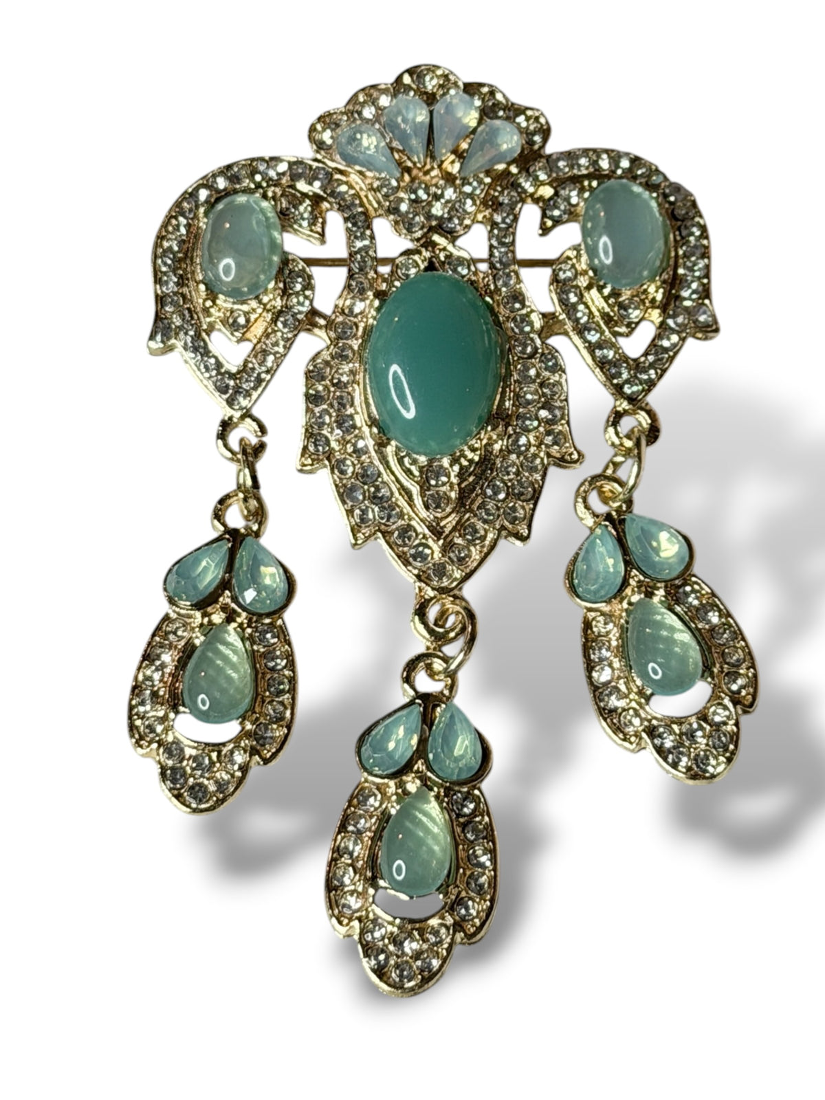 BAROQUE - BROCHE TENDANCE AVEC STRASS