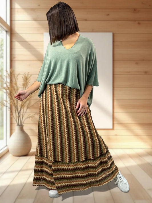 BELINDA - JUPE A MOTIF JUSQU'A LA TAILLE 52