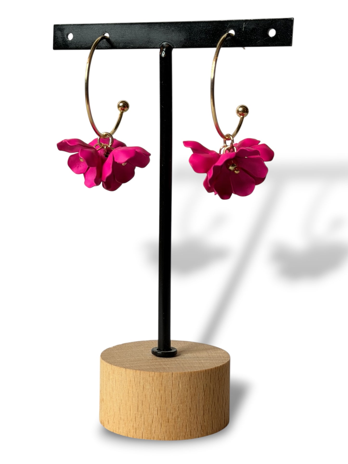 CAMILA - BOUCLES D'OREILLES TENDANCE FUCHSIA