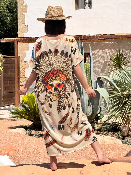 ROSANA - ROBE FLUIDE SCINTILLANTE OVERSIZE JUSQU'A LA TAILLE 50/52 REF2