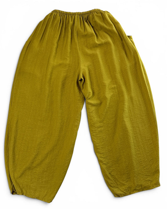MAXOU - PANTALON VERT COUPE BARREL FLUIDE TAILLE 48 A 54
