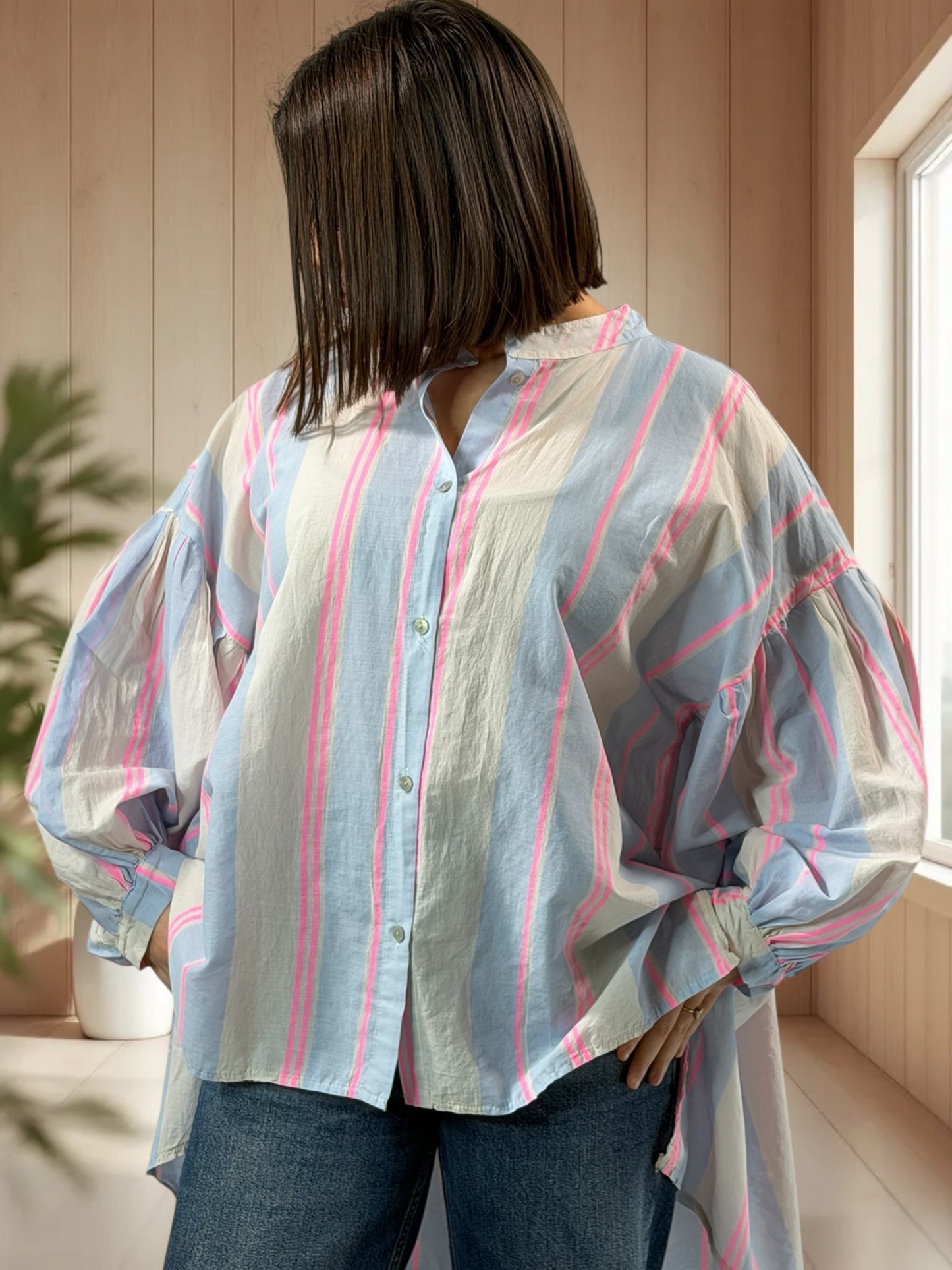 LUCINDA - BLOUSE A RAYURE JUSQU'A LA TAILLE 54