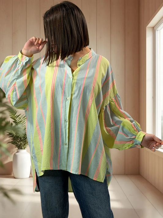 LUCINDA - BLOUSE A RAYURE JUSQU'A LA TAILLE 54