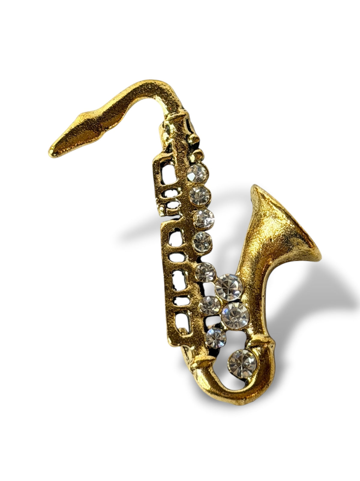 SAXOPHONE - BROCHE TENDANCE AVEC STRASS