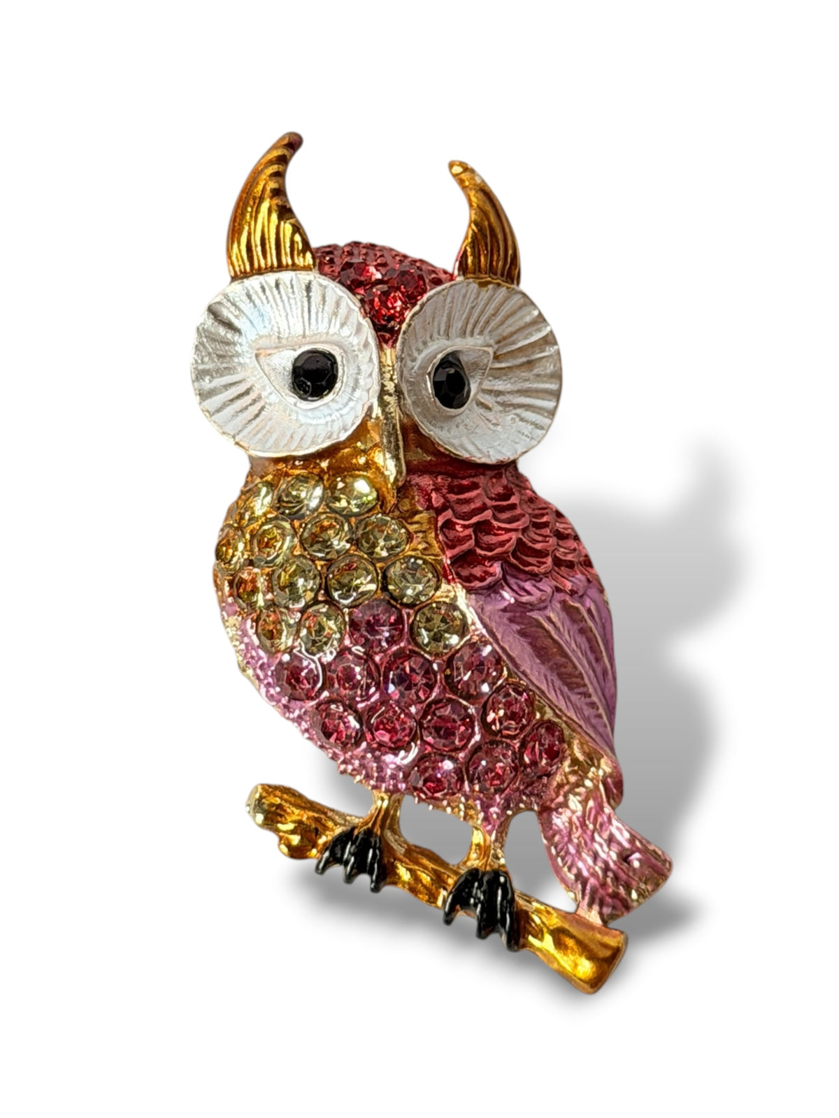HIBOUX - BROCHE AVEC STRASS