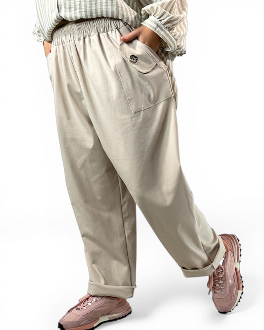 THEO - PANTALON BEIGE TAILLE 46/48 A 54