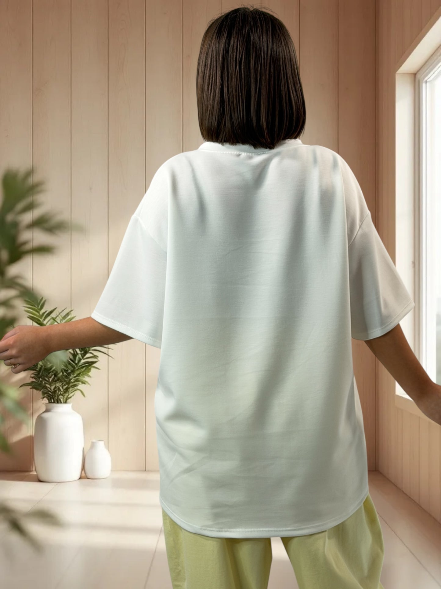 DANITO - SWEAT TEE-SHIRT OVERSIZE BLANC JUSQU'A LA TAILLE 52