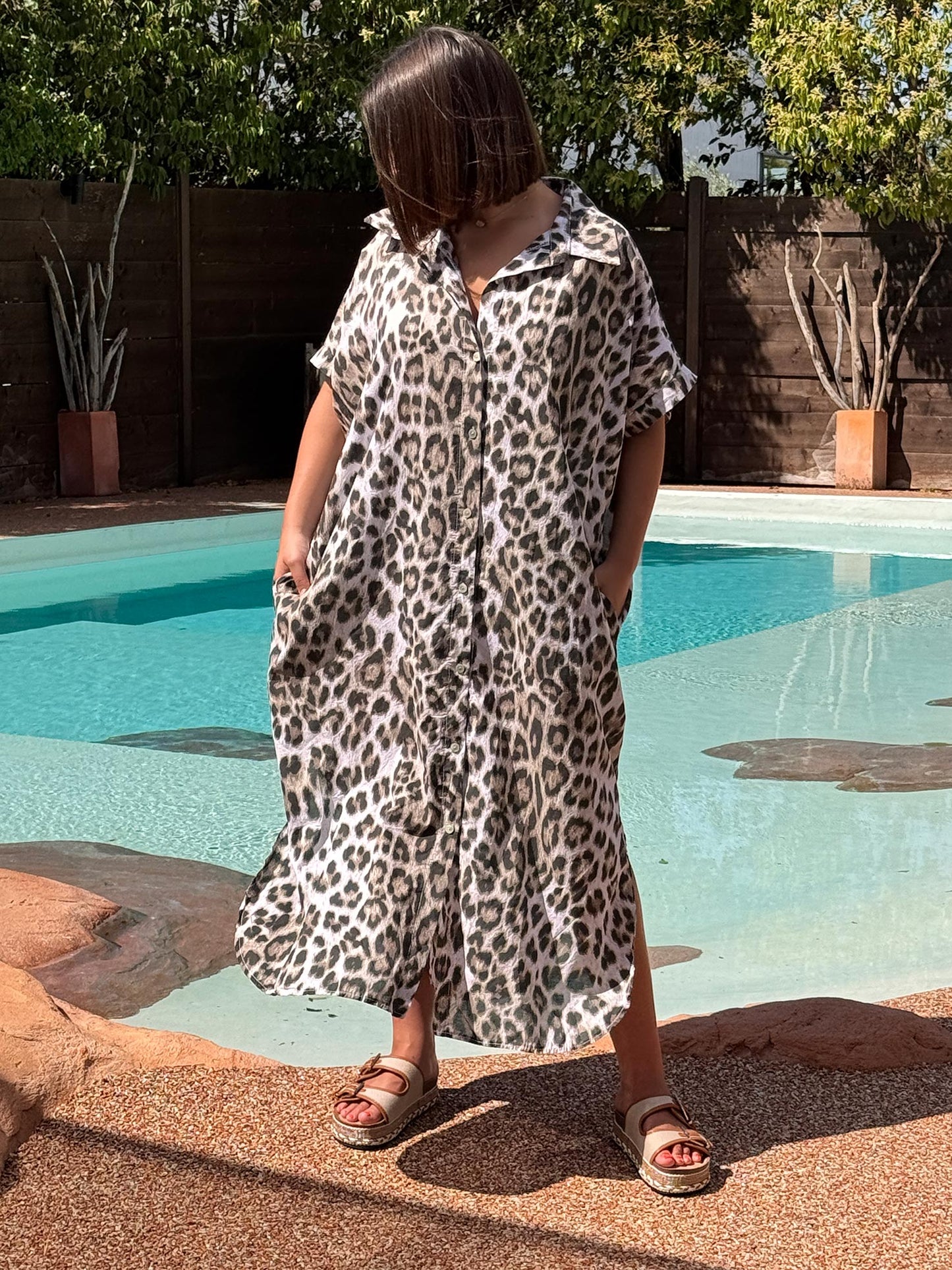 IBIZA - ROBE OVERSIZE LEOPARD JUSQU'A LA TAILLE 52