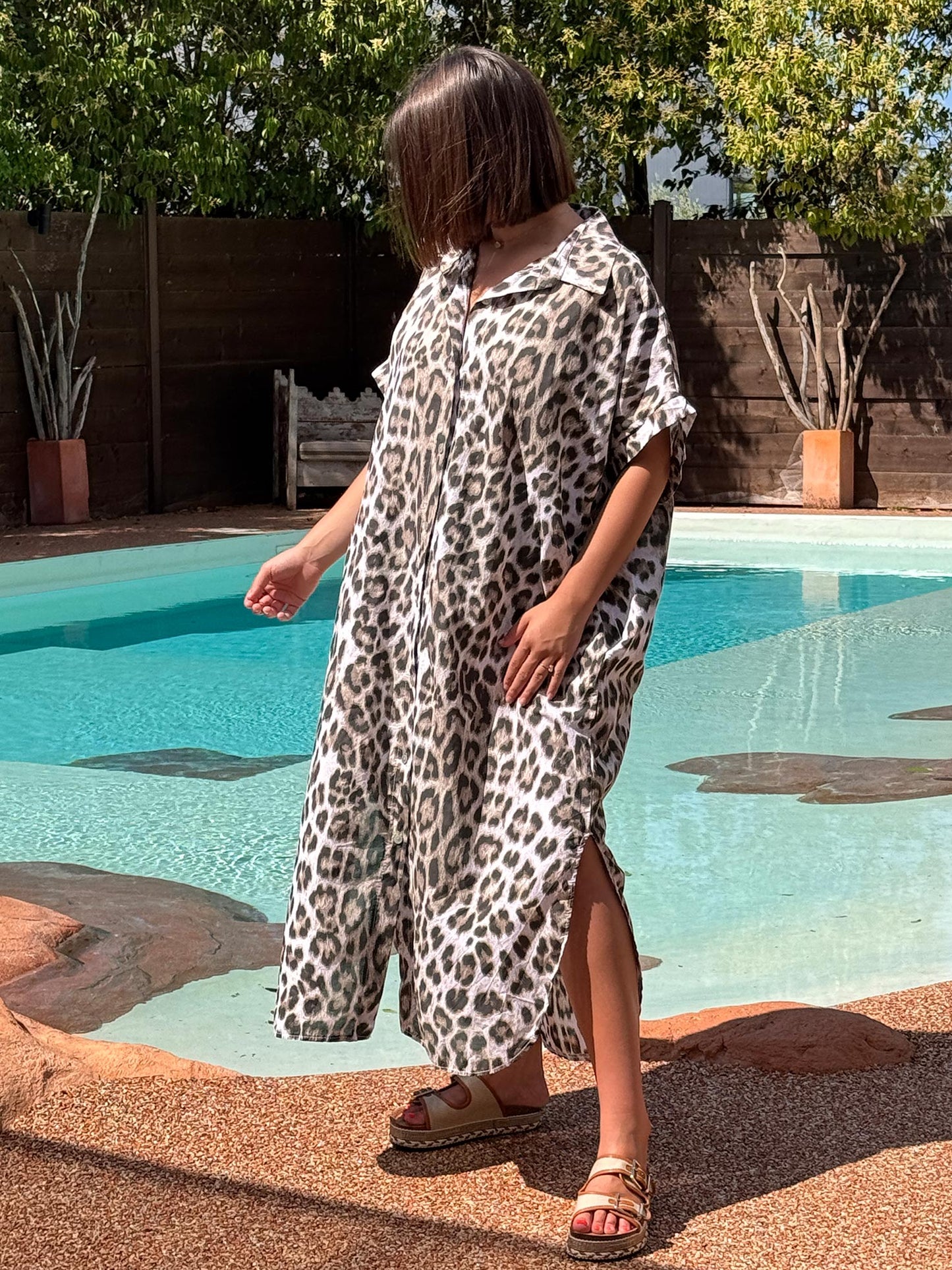 IBIZA - ROBE OVERSIZE LEOPARD JUSQU'A LA TAILLE 52