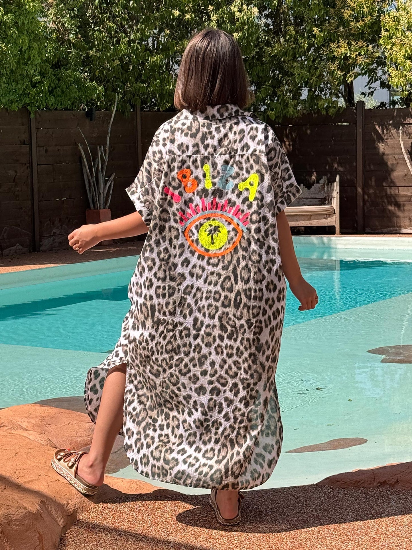 IBIZA - ROBE OVERSIZE LEOPARD JUSQU'A LA TAILLE 52