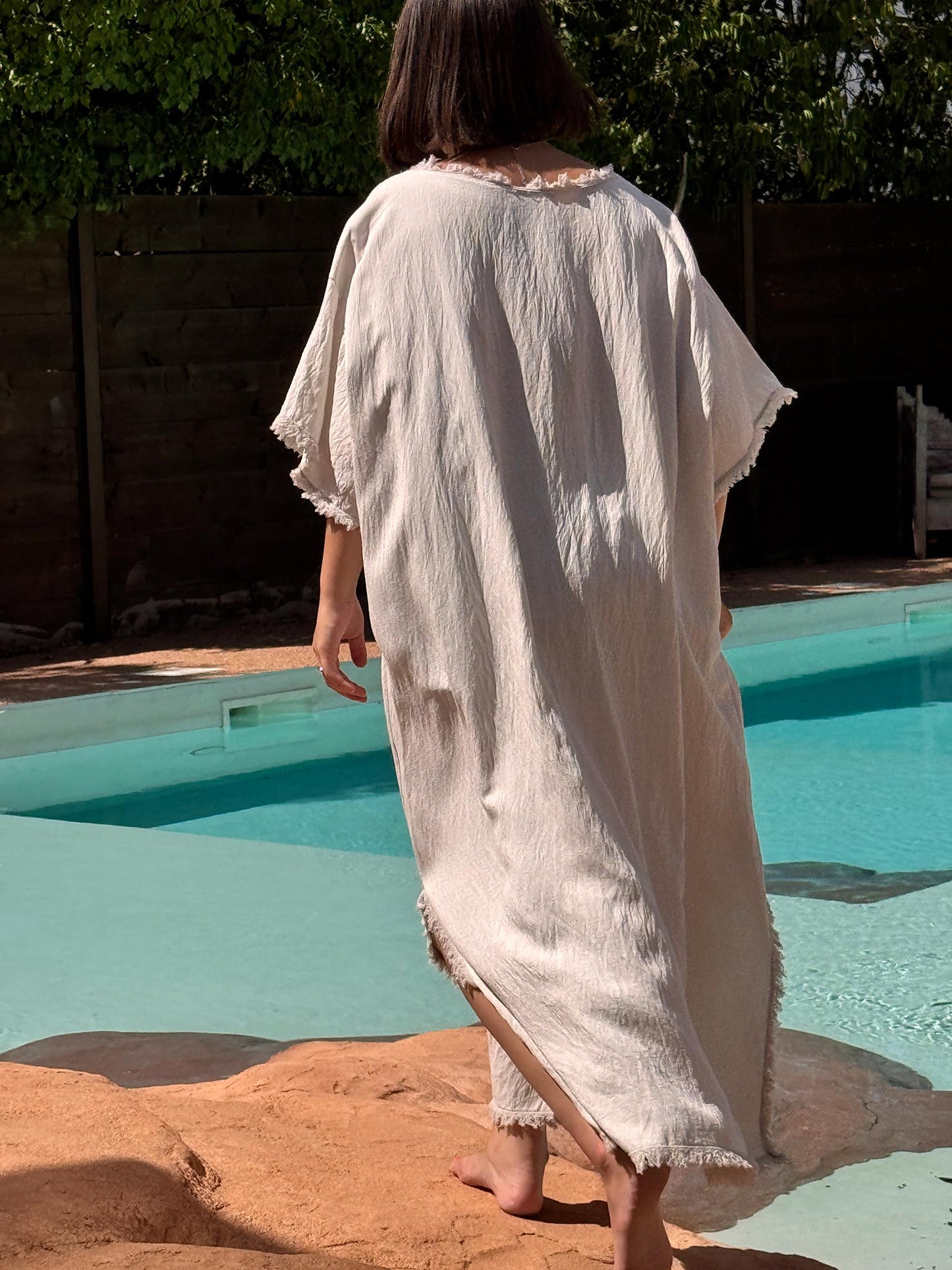 ABBY - ROBE OVERSIZE SABLE 1 POCHE JUSQU'A LA TAILLE 54