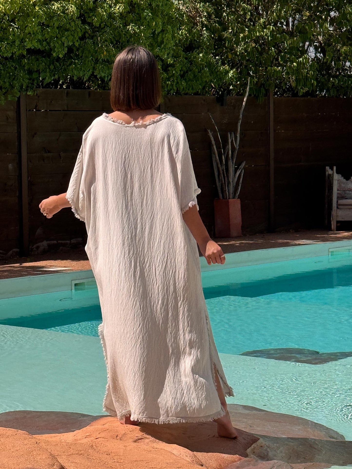 ABBY - ROBE OVERSIZE SABLE 1 POCHE JUSQU'A LA TAILLE 54