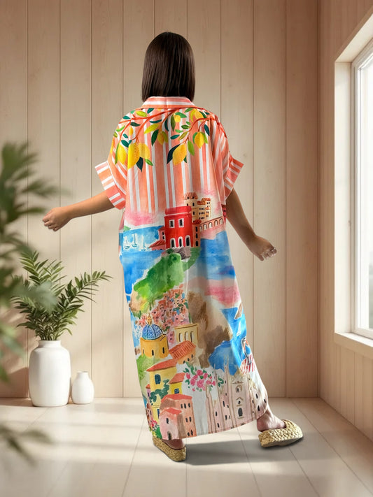 MIRANDA - ROBE A MOTIF JUSQU'A LA TAILLE 52