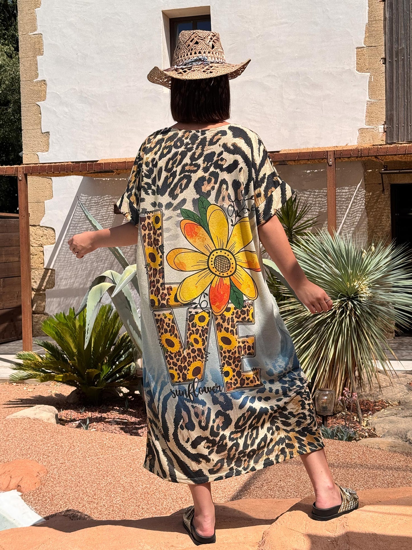 ROSANA - ROBE FLUIDE SCINTILLANTE OVERSIZE JUSQU'A LA TAILLE 50/52 REF12