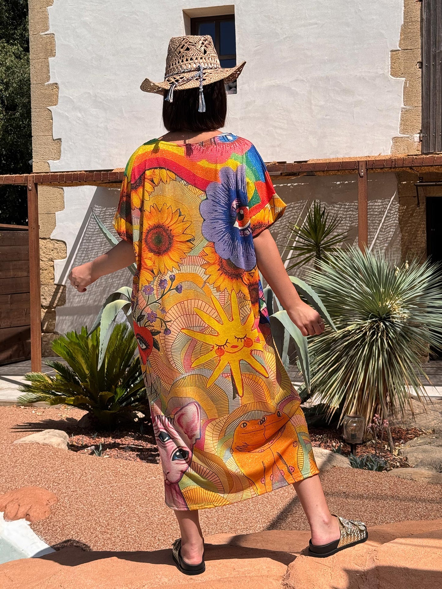 ROSANA - ROBE FLUIDE SCINTILLANTE OVERSIZE JUSQU'A LA TAILLE 50/52 REF11