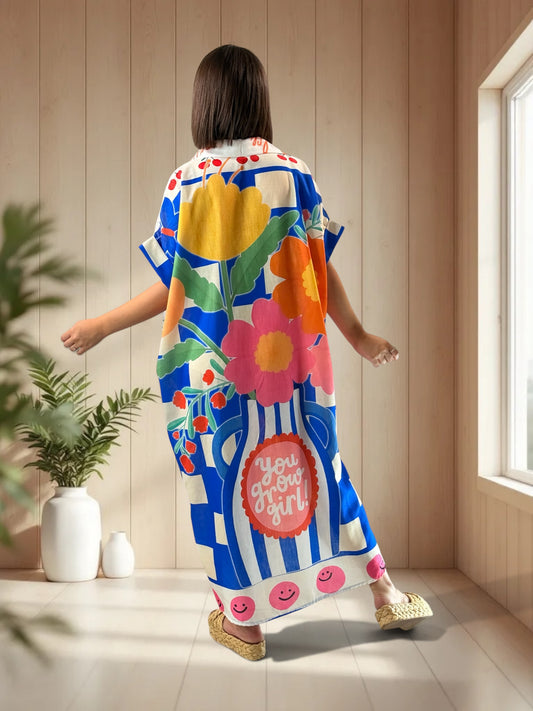 MIRANDA - ROBE A MOTIF JUSQU'A LA TAILLE 52
