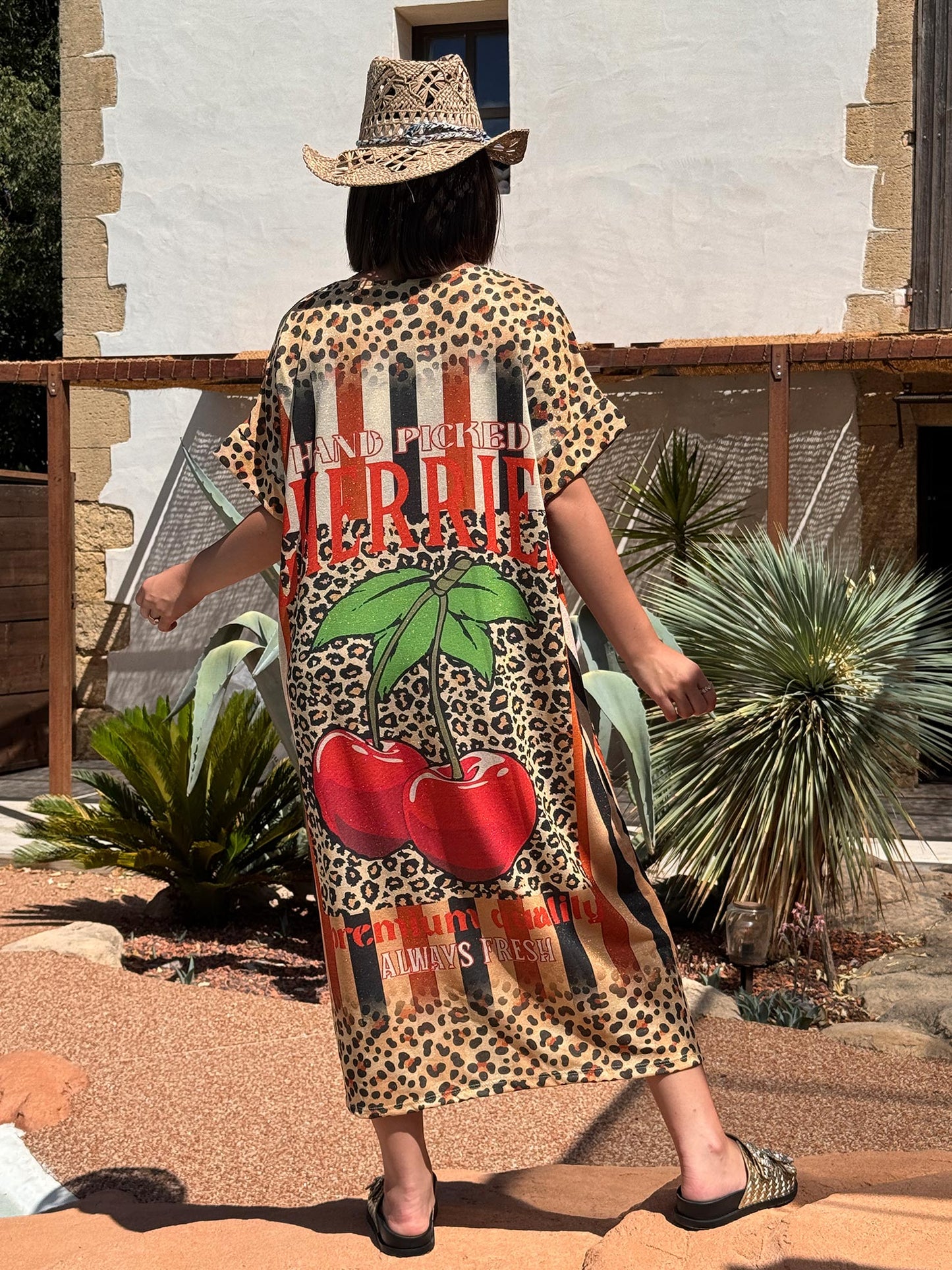 ROSANA - ROBE FLUIDE SCINTILLANTE OVERSIZE JUSQU'A LA TAILLE 50/52 REF14