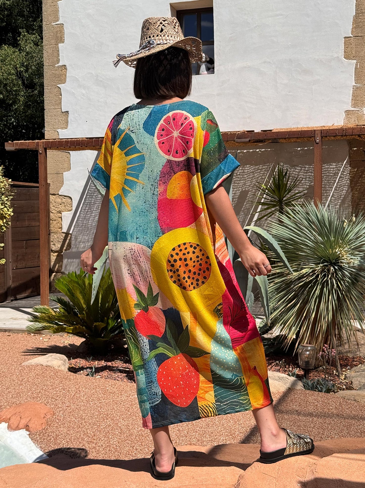 ROSANA - ROBE FLUIDE SCINTILLANTE OVERSIZE JUSQU'A LA TAILLE 50/52 REF10
