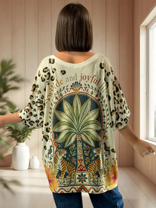 MAGNOLIA - TEE-SHIRT OVERSIZE FLUIDE SCINTILLANT JUSQU'A LA TAILLE 56