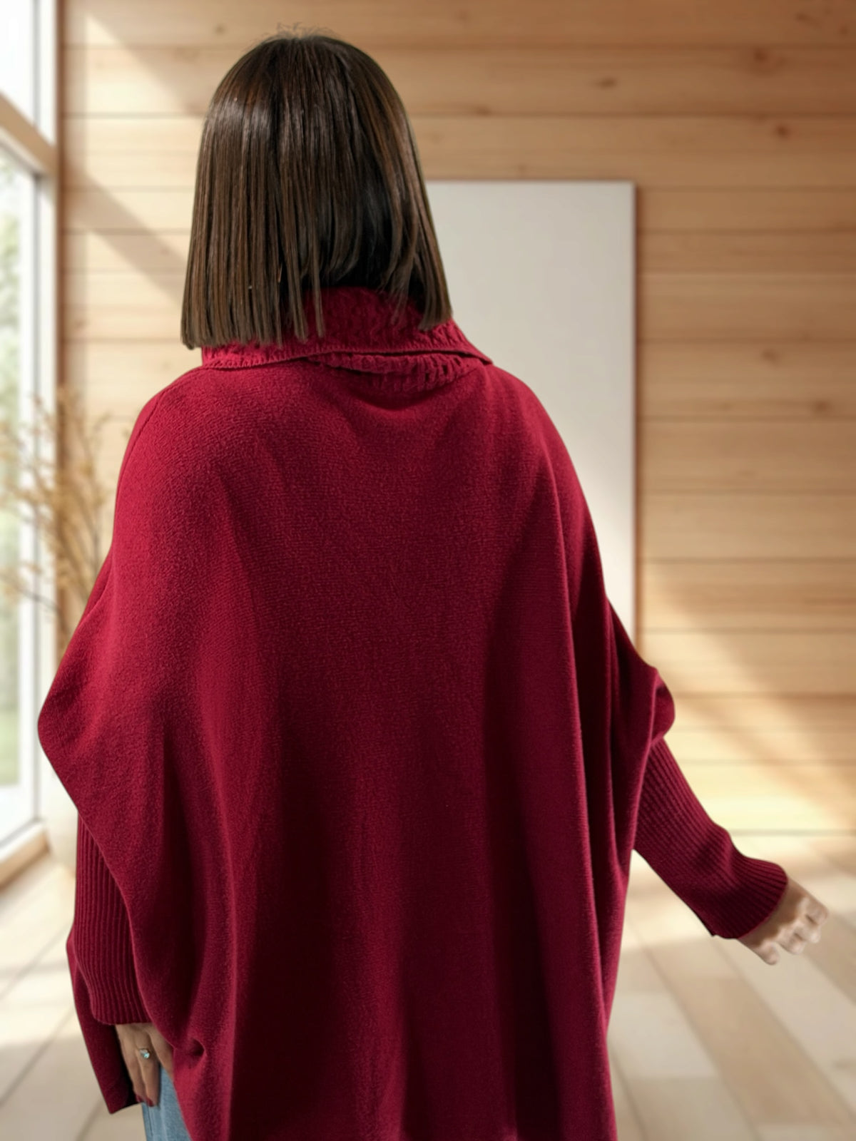 BERLINGOT - PULL OVERSIZE ROUGE JUSQU'A LA TAILLE 58