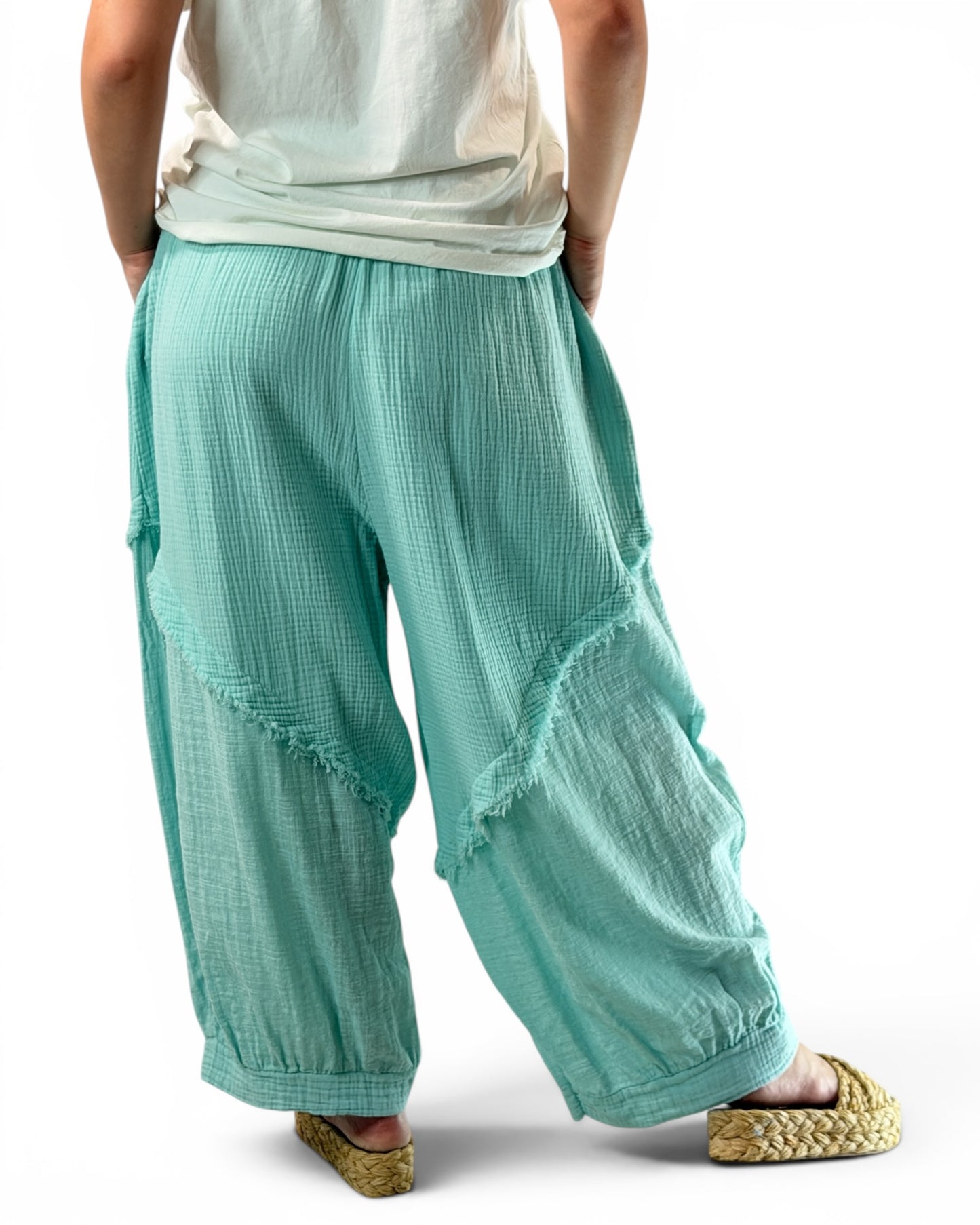 RICARDO - PANTALON BI-MATIERE LAGON JUSQU'A LA TAILLE 52