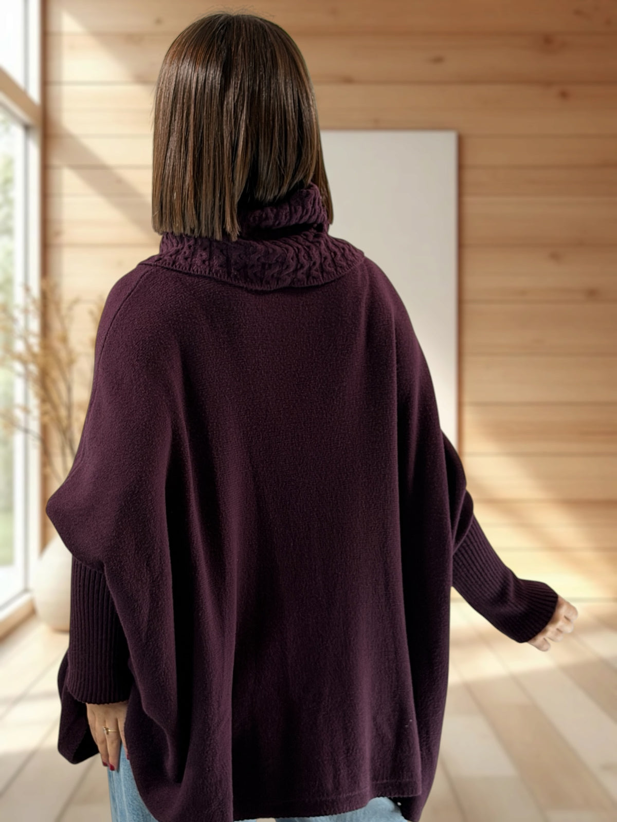 BERLINGOT - PULL OVERSIZE RAISIN JUSQU'A LA TAILLE 58