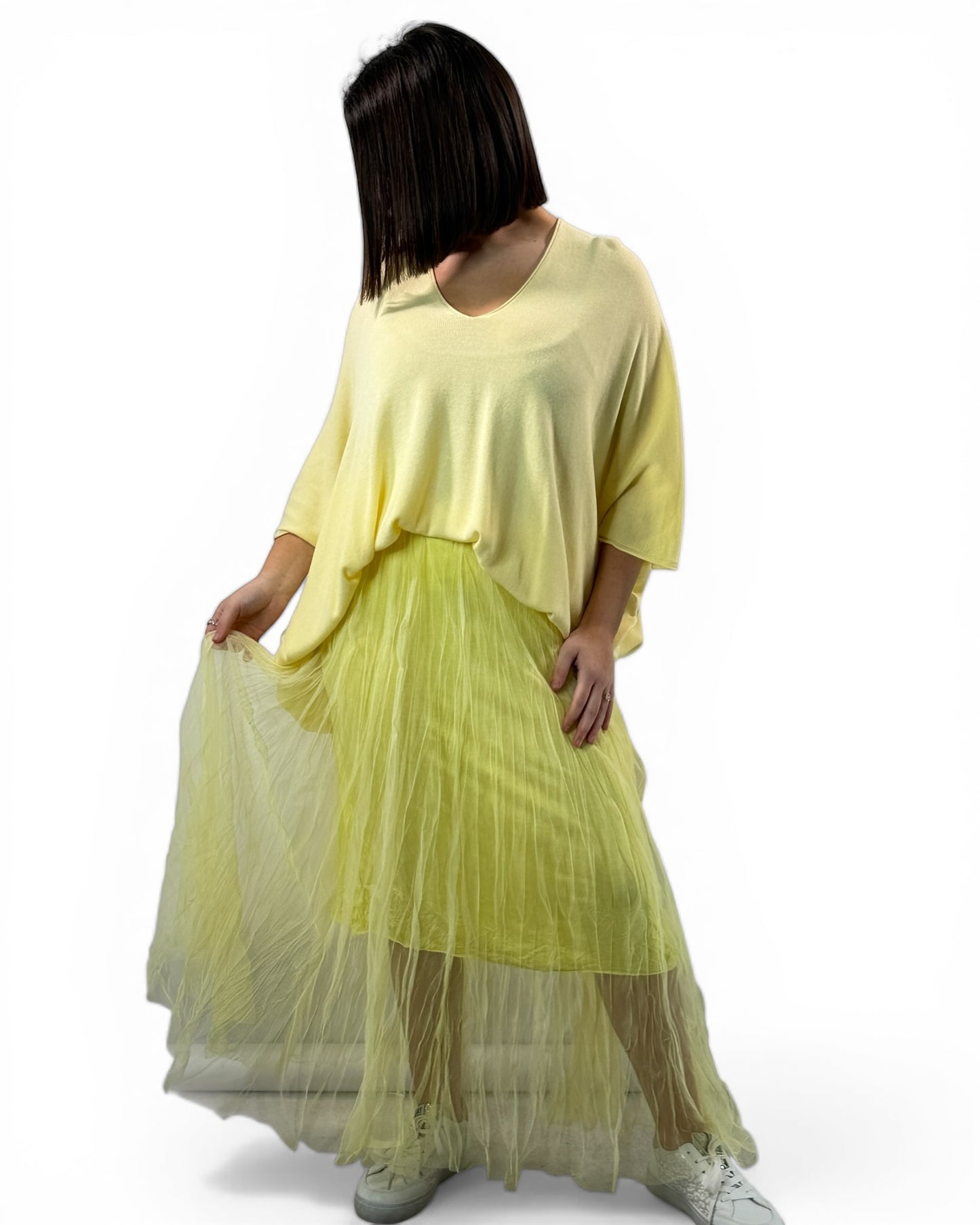 CATOU - JUPON JAUNE EN TULLE JUSQU'A LA TAILLE 48