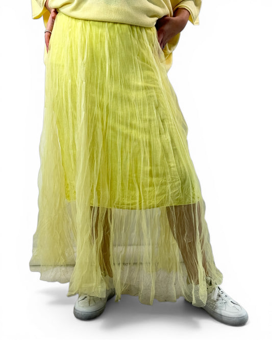 CATOU - JUPON JAUNE EN TULLE JUSQU'A LA TAILLE 48