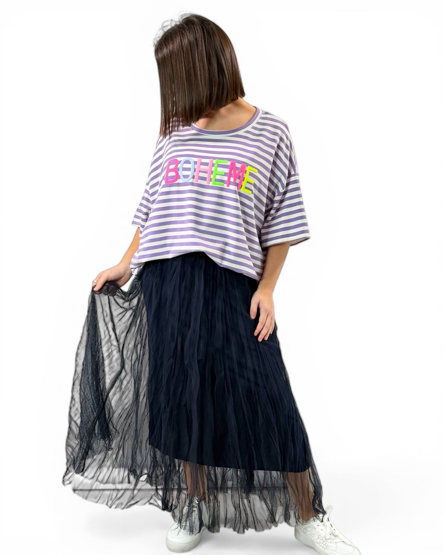 CATOU - JUPON MARINE EN TULLE JUSQU'A LA TAILLE 48