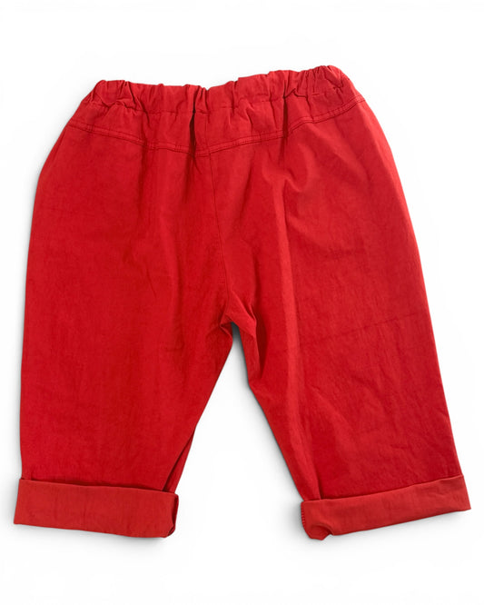 SACHA - BERMUDA ROUGE JUSQU'A LA TAILLE 50/52