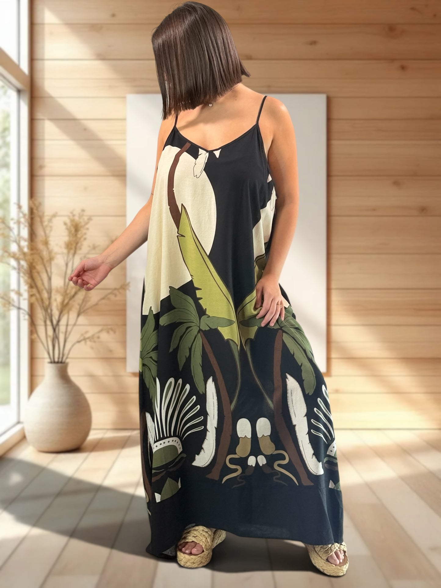 CLEMENCE - ROBE AVEC DU LIN JUSQU'A LA TAILLE 48