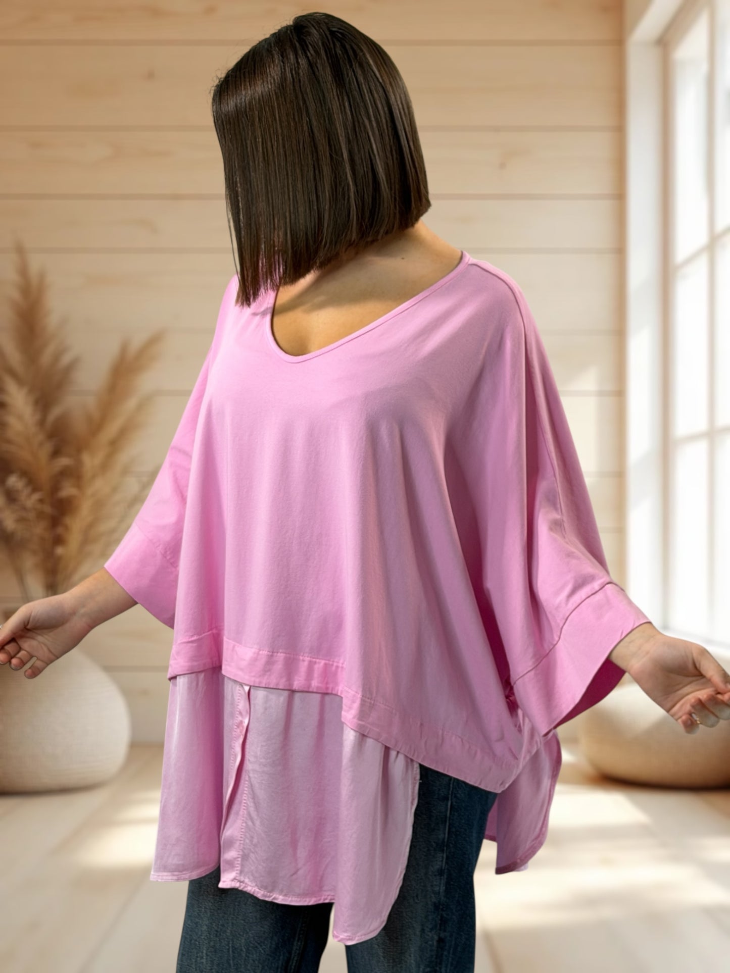 ANGELA - TUNIQUE ANGELA EN COTON BI MATIERE JUSQU'A LA TAILLE 56