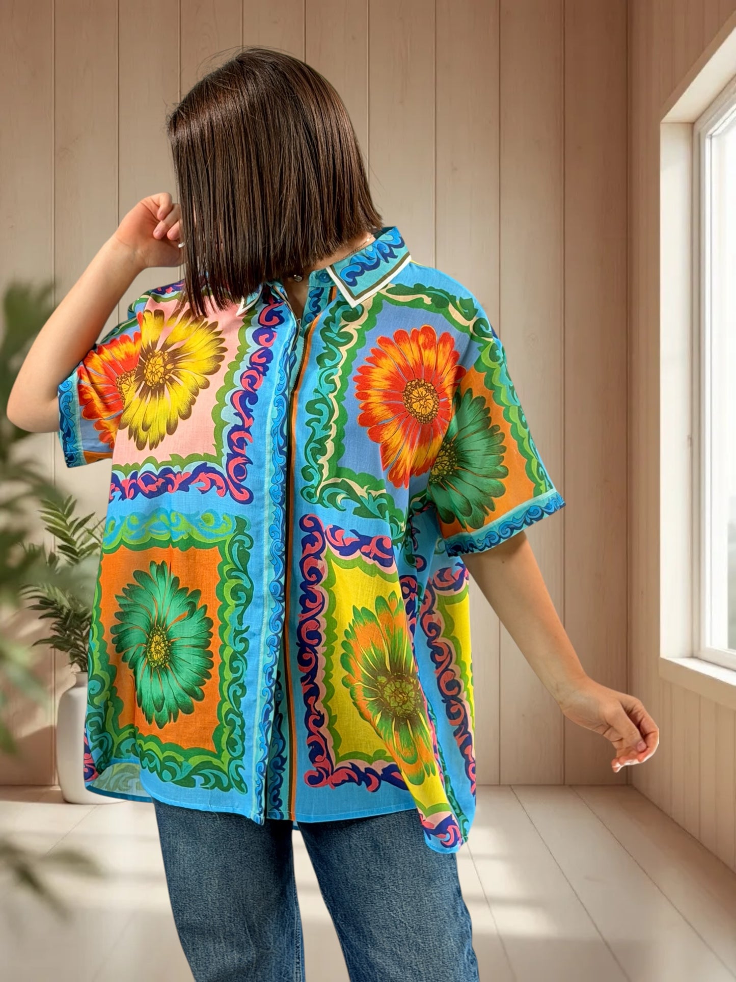 THELMA - CHEMISE A MOTIF JUSQU'A LA TAILLE 50/52