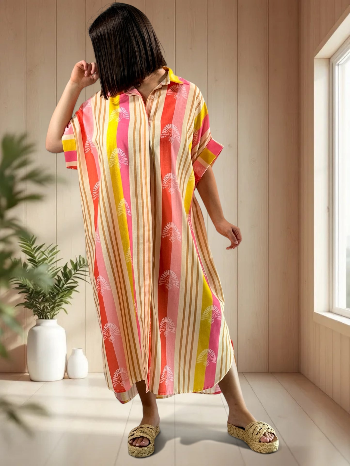 MIRANDA - ROBE A MOTIF JUSQU'A LA TAILLE 52
