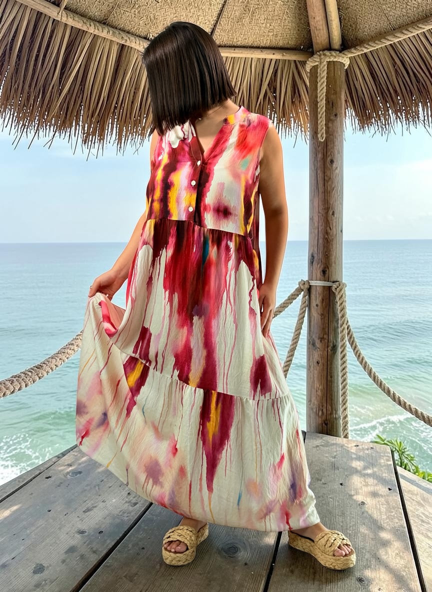 WOODSTOCK - ROBE LONGUE BOHEME JUSQU'A LA TAILLE 46