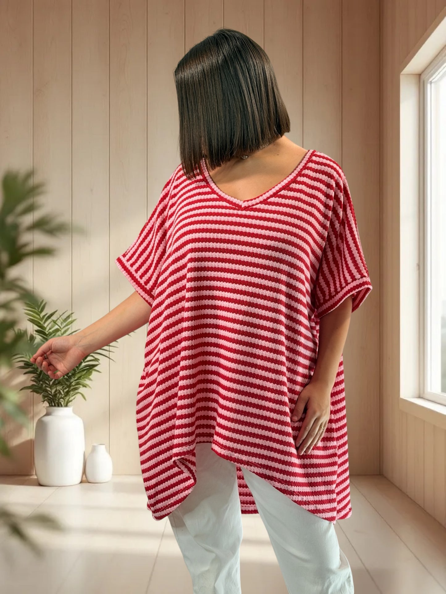 GOOD VIBES - T-SHIRT OVERSIZE EN MAILLE JUSQU'A LA TAILLE 60