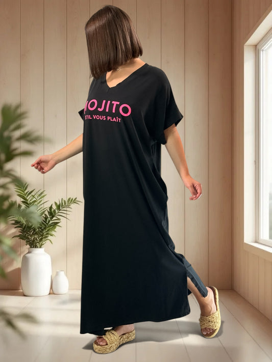 MOJITO - ROBE LONGUE NOIRE JUSQU'A LA TAILLE 54/56