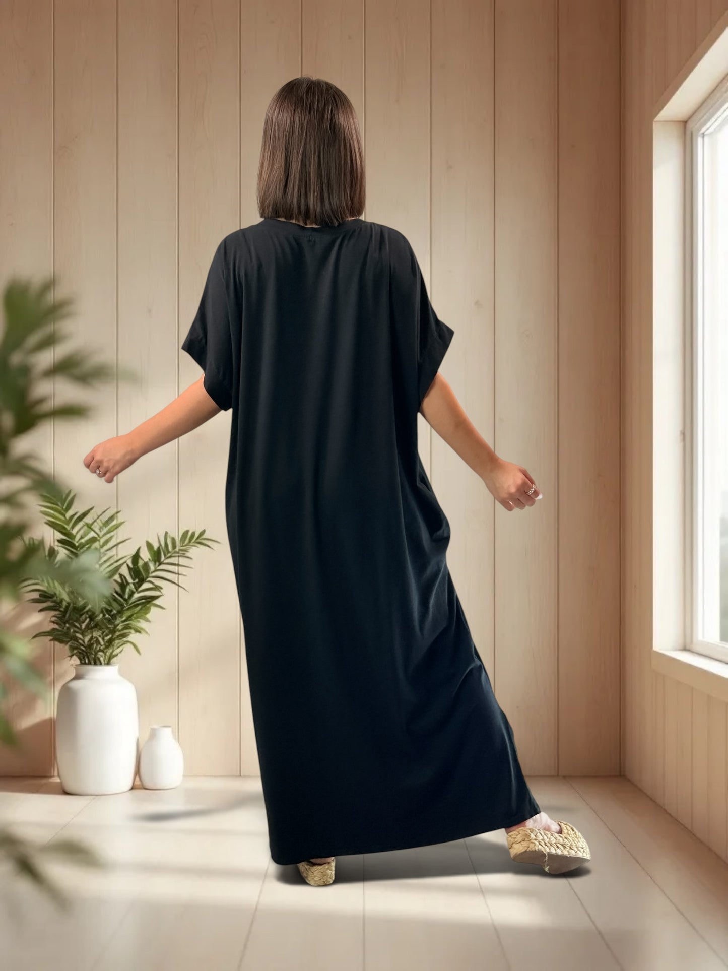 MOJITO - ROBE LONGUE NOIRE JUSQU'A LA TAILLE 54/56