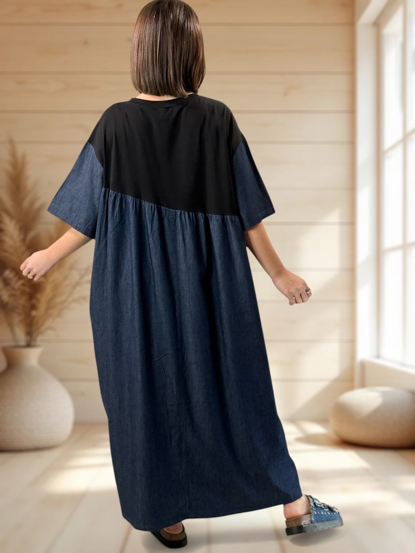 EVELINA - ROBE LONGUE A MOTIF JUSQU'A LA TAILLE 54