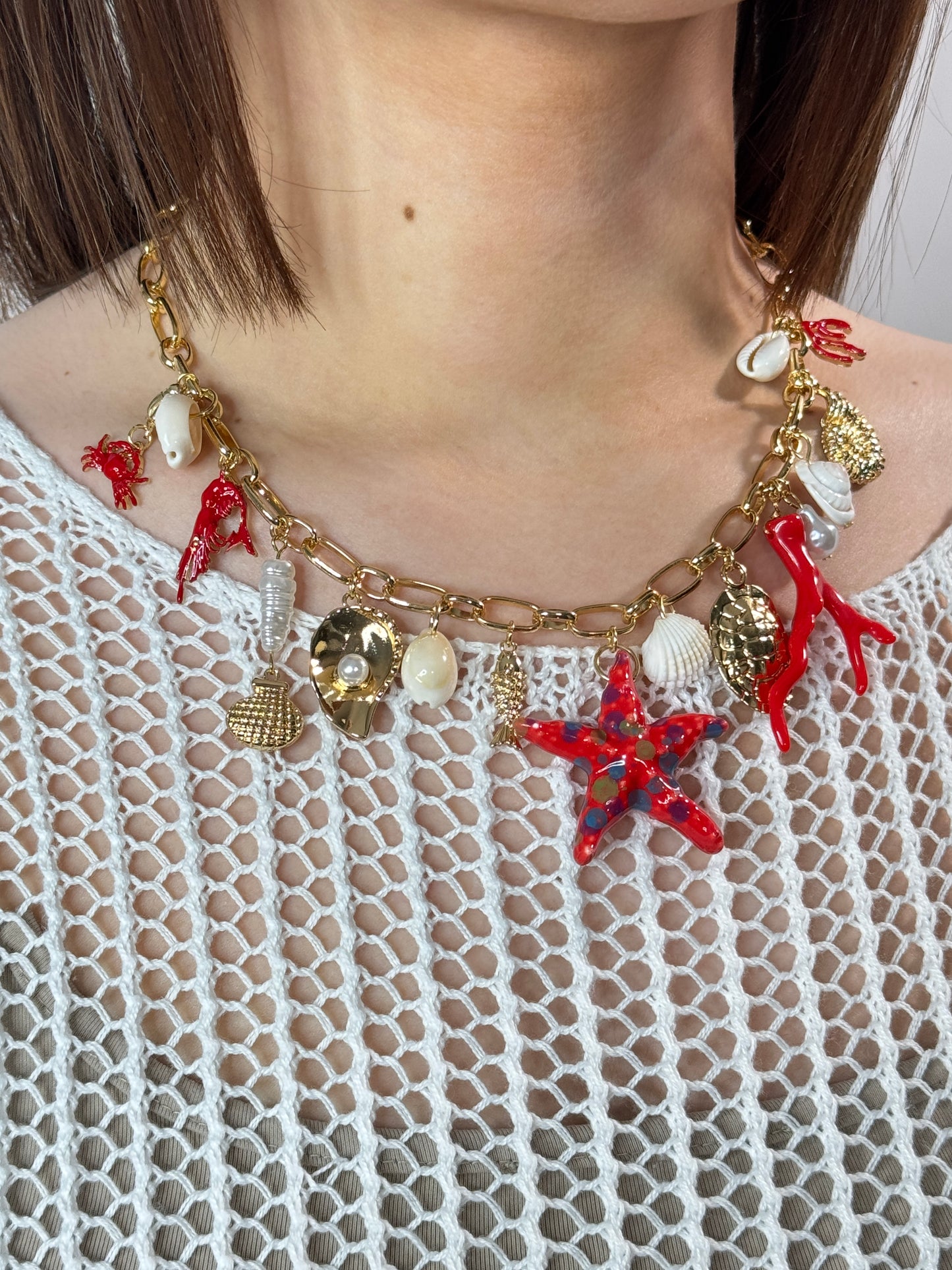 MALDIVES - TOUR DE COU AVEC COQUILLAGE