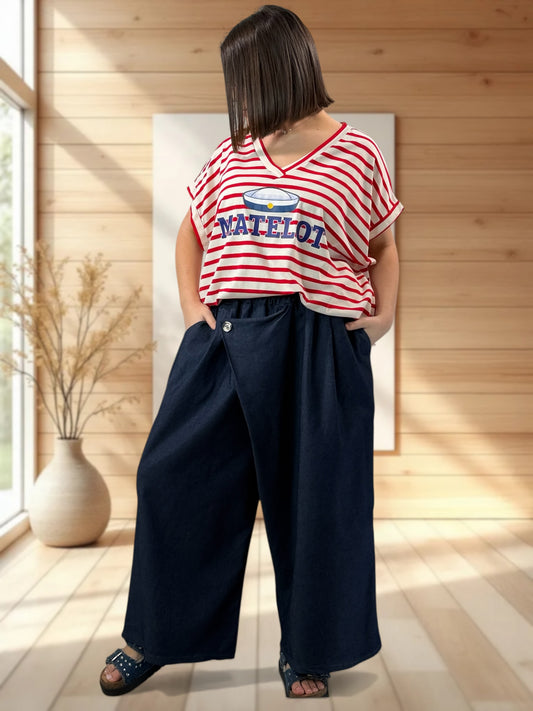 ROBERTO - ENSEMBLE PANTALON A PANS ET GILET TAILLE 46/48 A 54/56