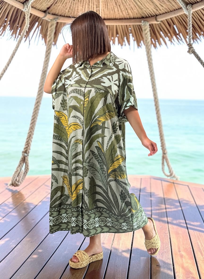 HIBISCUS - ROBE OVERSIZE FLORALE JUSQU'A LA TAILLE 54