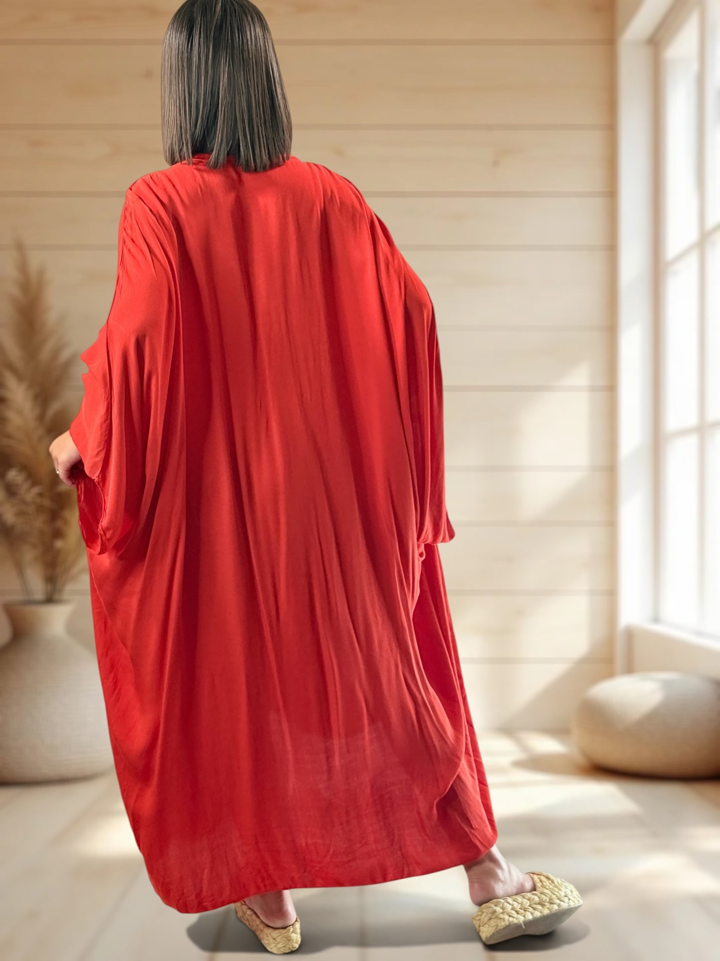 BARBARA - ROBE OVERSIZE ROUGE JUSQU'A LA TAILLE 60