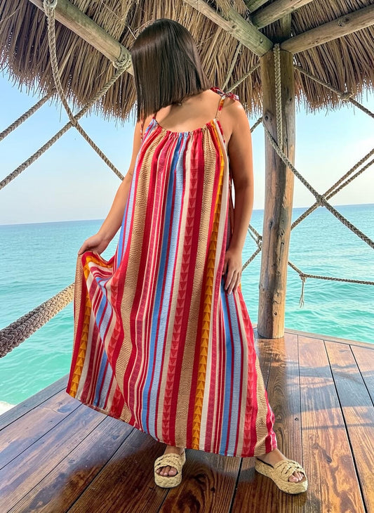 TEQUILA - ROBE LONGUE A MOTIF JUSQU'A LA TAILLE 52