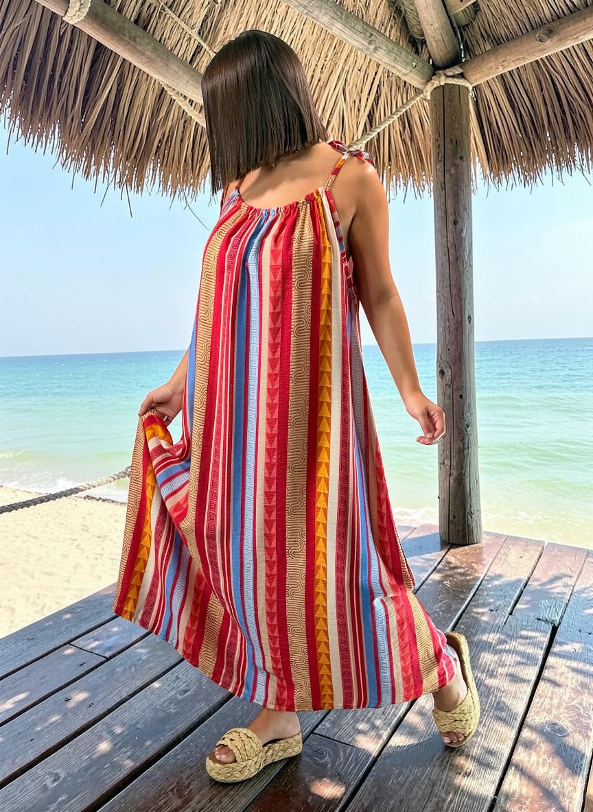 TEQUILA - ROBE LONGUE A MOTIF JUSQU'A LA TAILLE 52