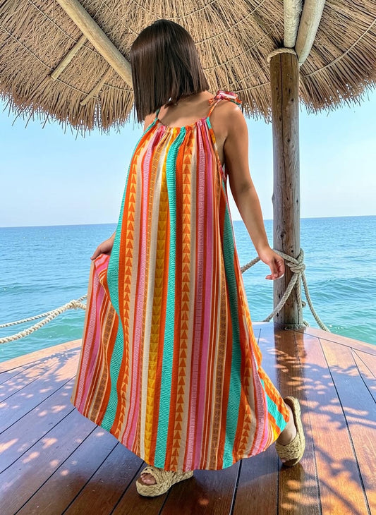 TEQUILA - ROBE LONGUE A MOTIF JUSQU'A LA TAILLE 52