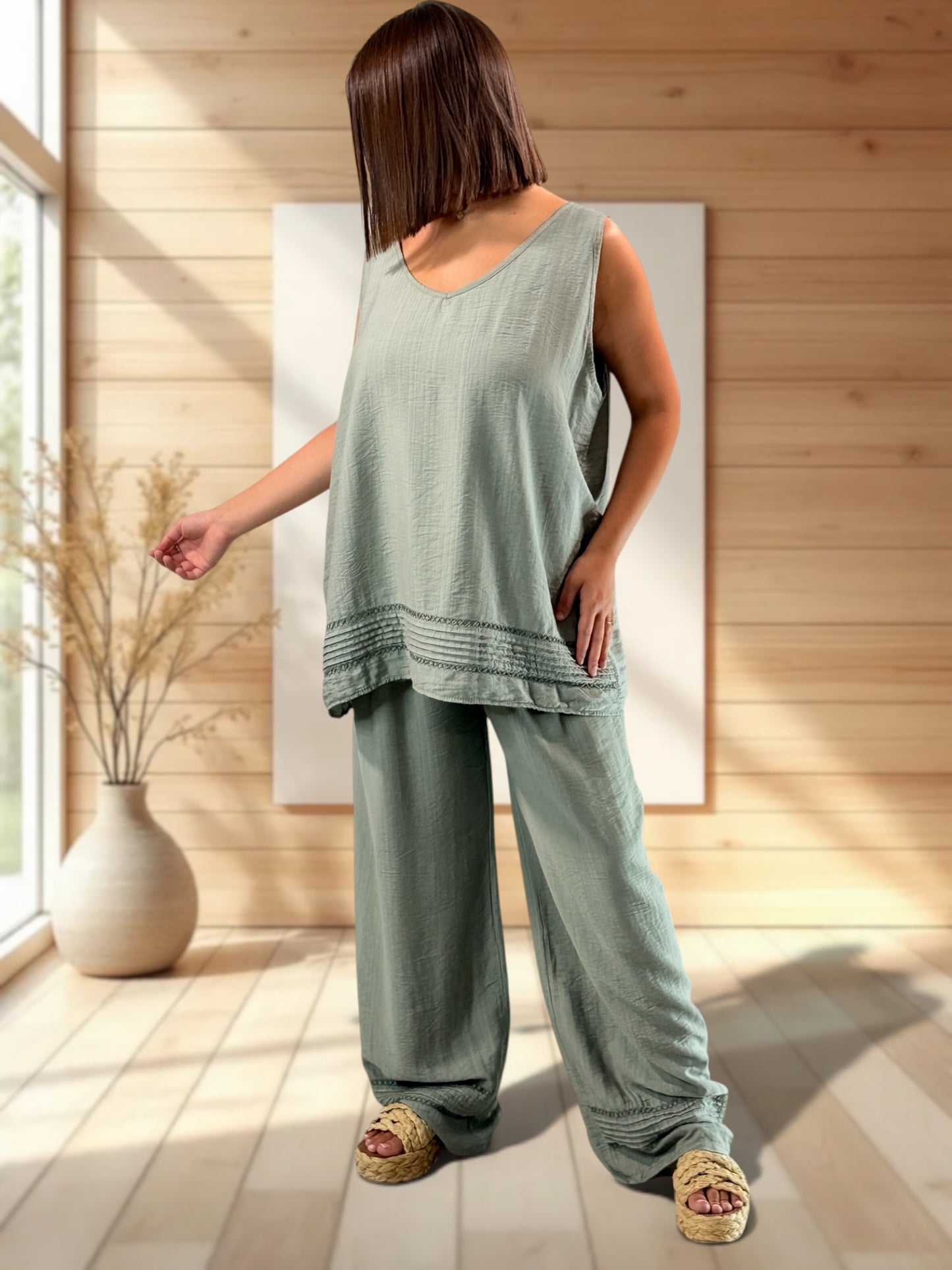 MADISON - TUNIQUE OVERSIZE KAKI JUSQU'A LA TAILLE 50/52